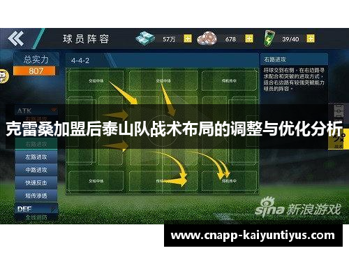 克雷桑加盟后泰山队战术布局的调整与优化分析