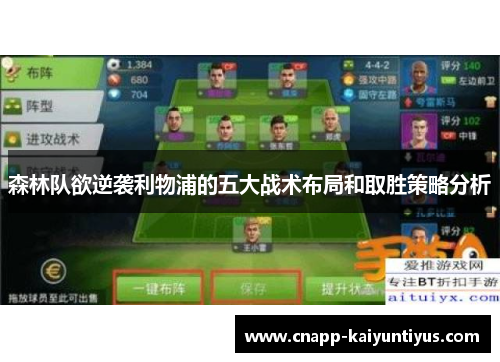 森林队欲逆袭利物浦的五大战术布局和取胜策略分析